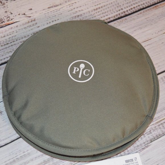Pampered Chef Tortilla Pita Warmer 100120 Microwave Warming Pouch Gray Cloth - Picture 3 of 5